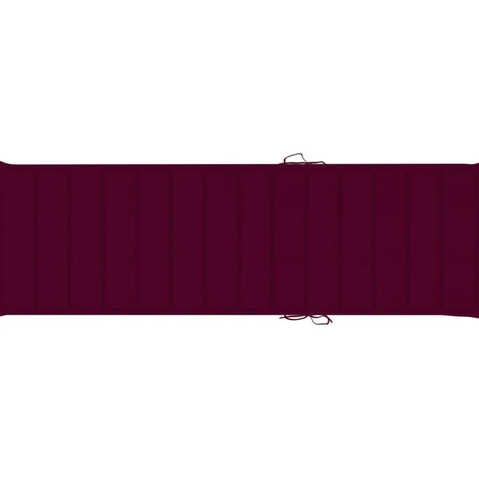 MAISON EXCLUSIVE - Chaise longue double et coussins bordeaux bois de pin imprégné