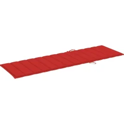 MAISON EXCLUSIVE - Chaise longue avec coussin rouge bois de pin imprégné