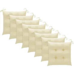 MAISON EXCLUSIVE - Chaises pliables de jardin avec coussins lot de 8 teck solide