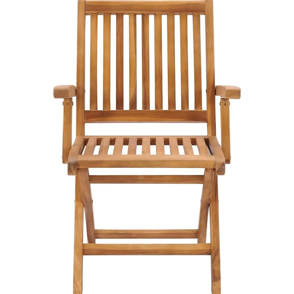 MAISON EXCLUSIVE - Chaises pliables de jardin avec coussins lot de 8 teck solide