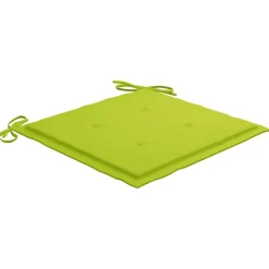 MAISON EXCLUSIVE - Chaises de jardin lot de 2 avec coussins vert vif bois de teck