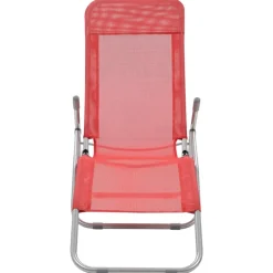 MAISON EXCLUSIVE - Chaises longues pliables lot de 2 textilène rouge