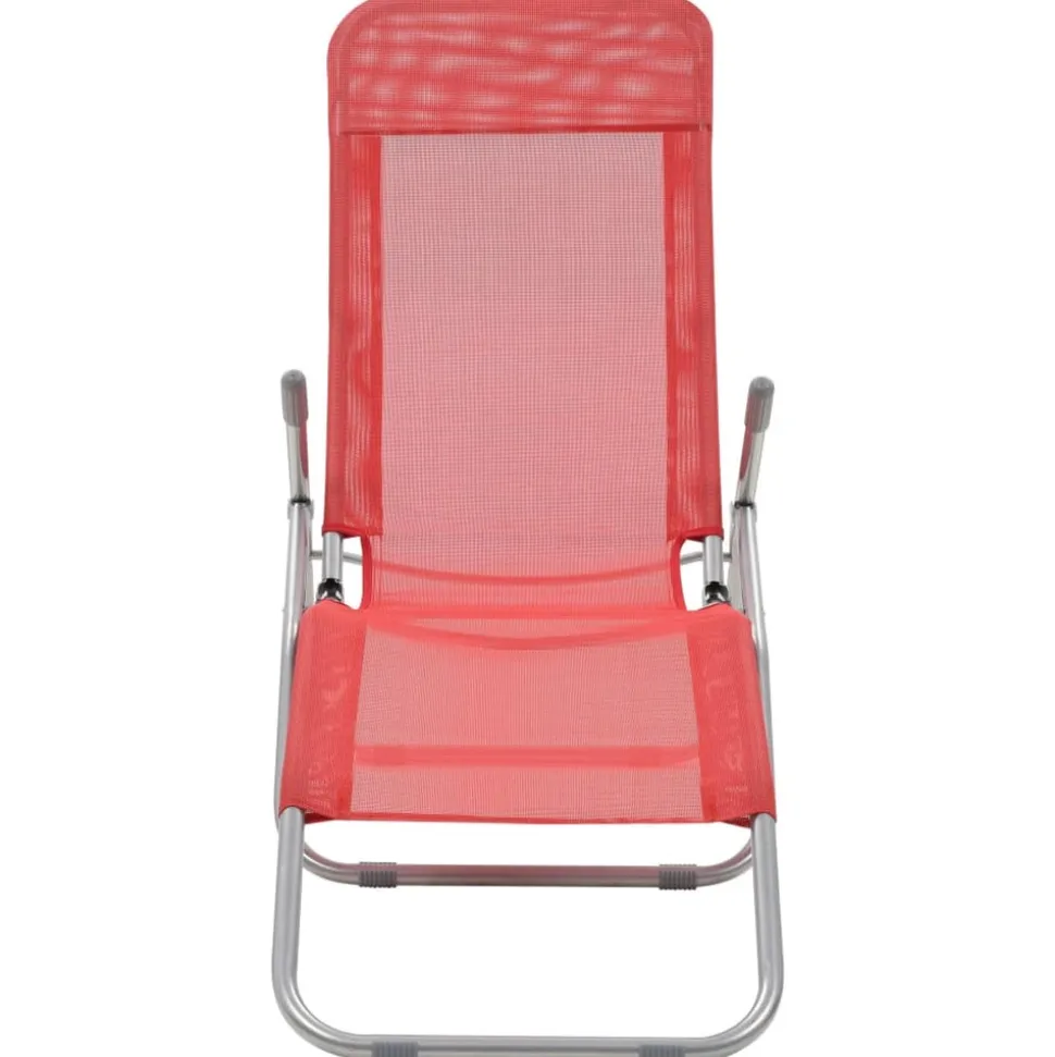 MAISON EXCLUSIVE - Chaises longues pliables lot de 2 textilène rouge