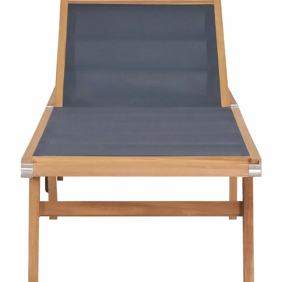 MAISON EXCLUSIVE - Chaises longues pliables et roulettes lot de 2 teck textilène