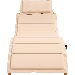 MAISON EXCLUSIVE - Chaises longues avec coussins lot de 2 beige bois massif acacia