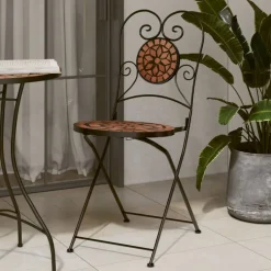 MAISON EXCLUSIVE - Chaises de bistrot pliables lot de 2 terre cuite céramique