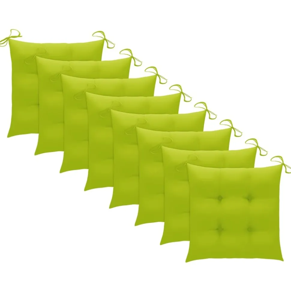 MAISON EXCLUSIVE - Chaises de jardin empilables avec coussins lot de 8 teck solide