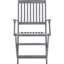 MAISON EXCLUSIVE - Chaises pliables d'extérieur lot de 4 et coussins bois d'acacia