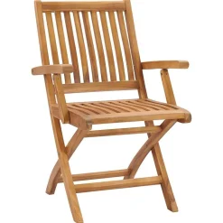 MAISON EXCLUSIVE - Chaises pliables de jardin avec coussins lot de 4 teck solide