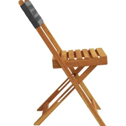 MAISON EXCLUSIVE - Chaises de bistrot lot de 2 noir bois massif d'acacia et rotin