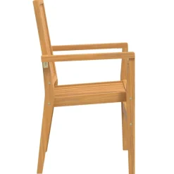 MAISON EXCLUSIVE - Chaises de jardin empilables lot de 2 56,5x57,5x91 cm bois teck