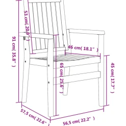 MAISON EXCLUSIVE - Chaises de jardin empilables lot de 2 56,5x57,5x91 cm bois teck