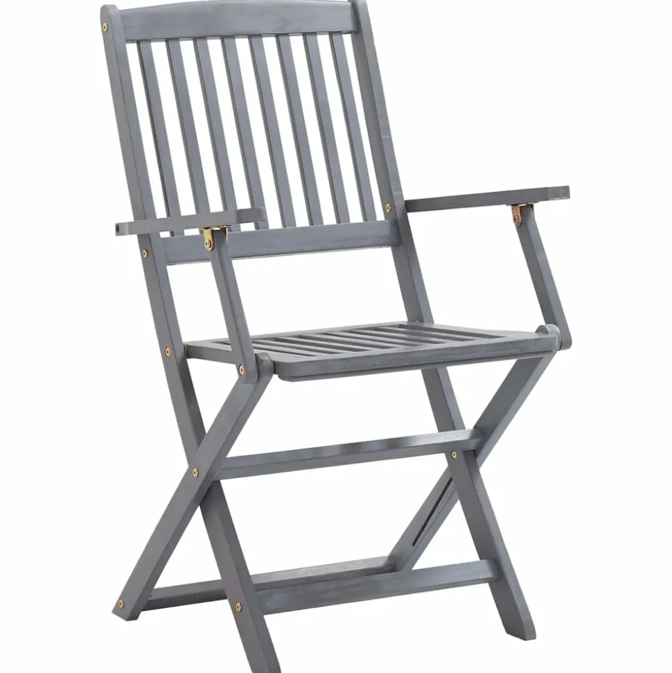 MAISON EXCLUSIVE - Chaises pliables d'extérieur lot de 2 et coussins bois d'acacia