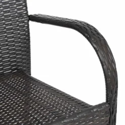 MAISON EXCLUSIVE - Chaises empilables d'extérieur lot de 4 résine tressée marron