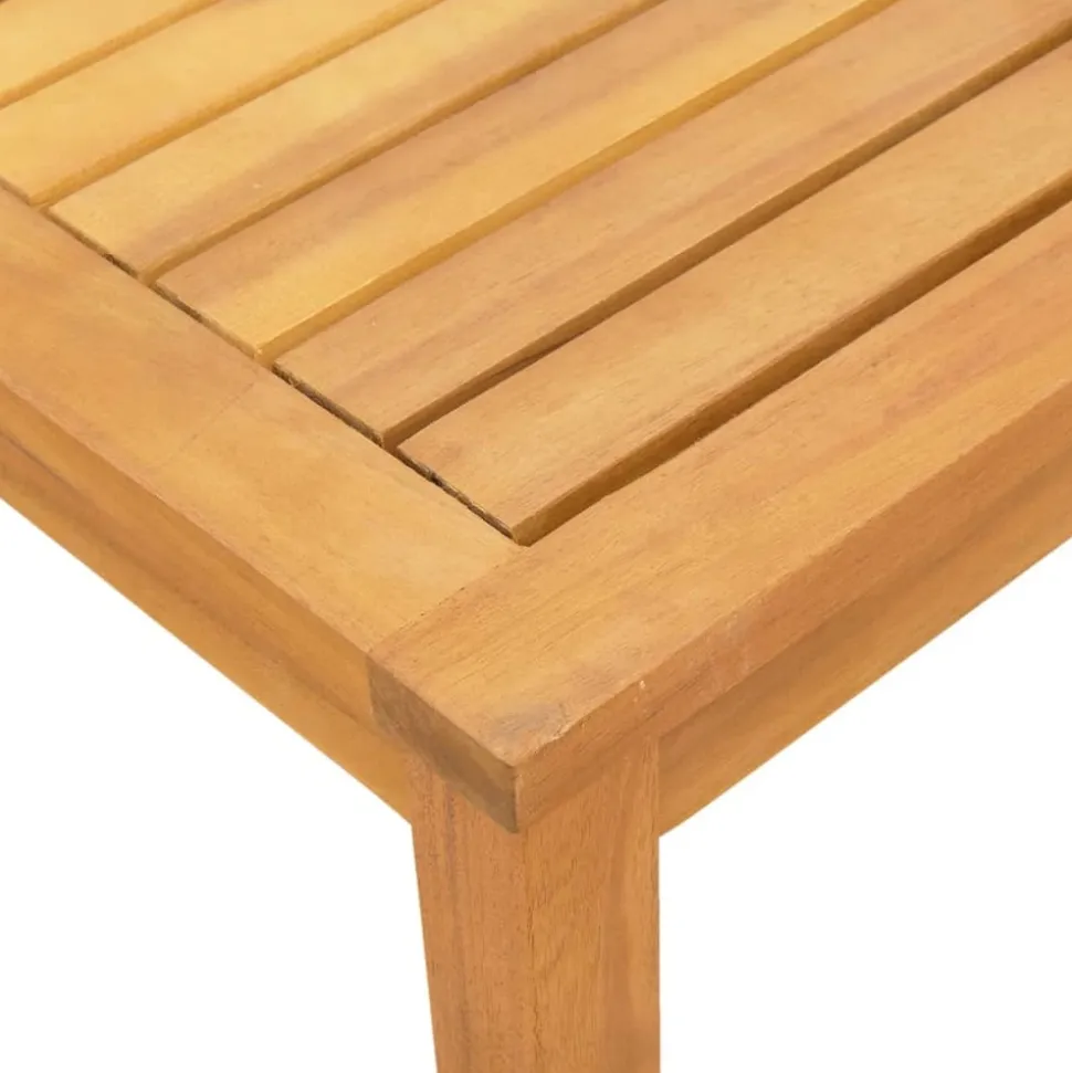 MAISON EXCLUSIVE - Chaises longues lot de 2 table crème bois d'acacia et textilène