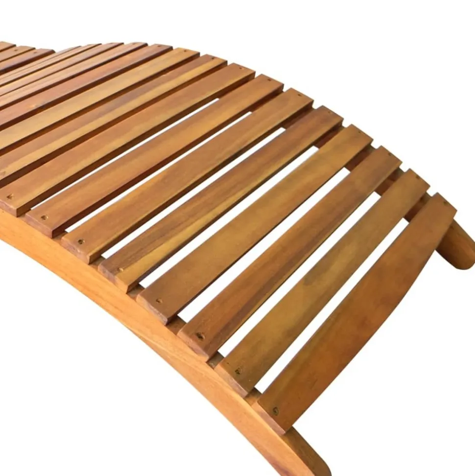 MAISON EXCLUSIVE - Chaises longues lot de 2 bois d'acacia solide