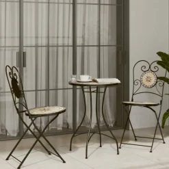 MAISON EXCLUSIVE - Chaises de bistro pliables lot de 2 terre cuite blanc céramique
