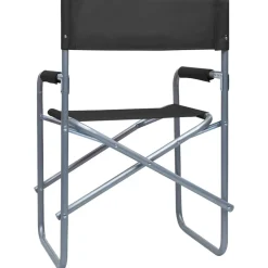 MAISON EXCLUSIVE - Chaises de metteur en scène lot de 2 acier noir