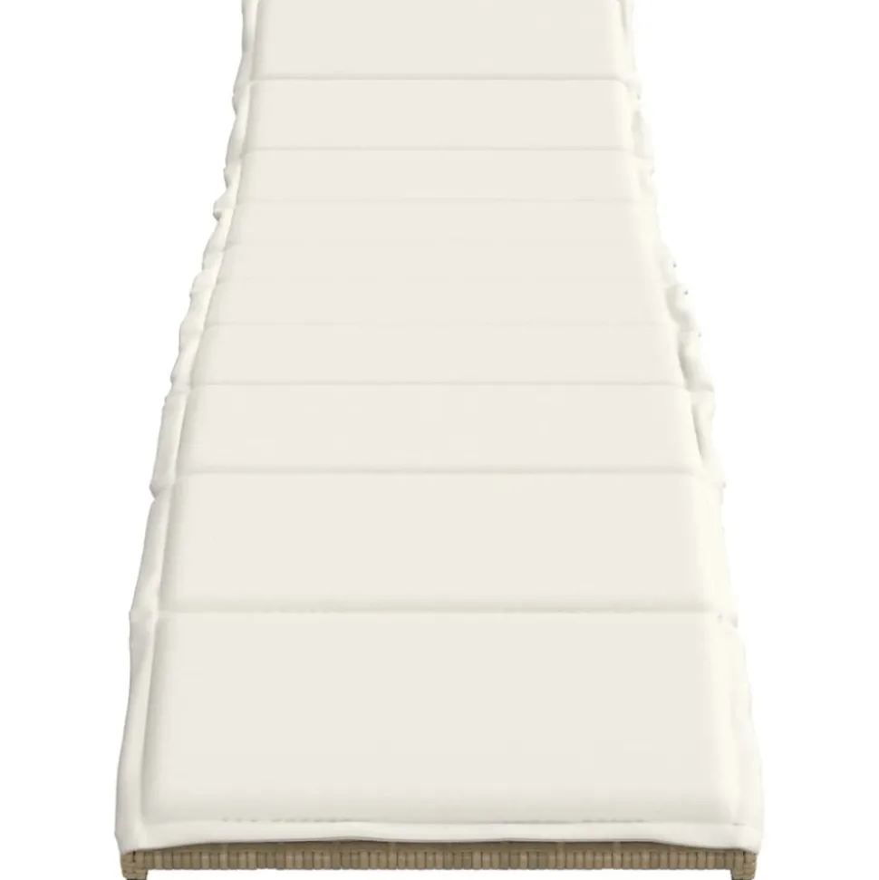 MAISON EXCLUSIVE - Chaises longues lot de 2 avec coussins beige résine tressée