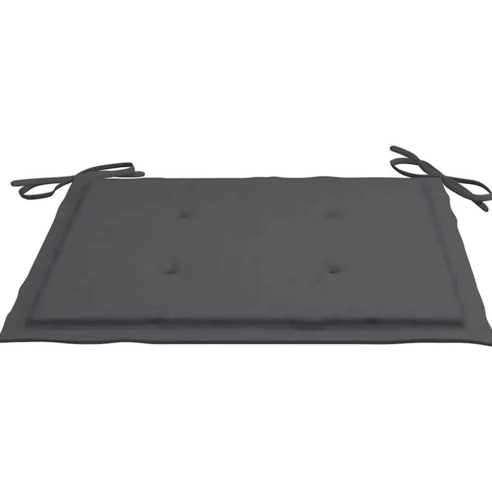 MAISON EXCLUSIVE - Chaises de jardin lot de 2 et coussins anthracite bois de teck