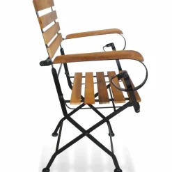 MAISON EXCLUSIVE - Chaises pliables de jardin lot de 2 acier et bois acacia solide
