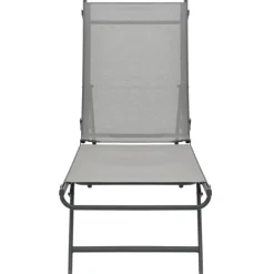 MAISON EXCLUSIVE - Chaises longues lot de 2 textilène et acier