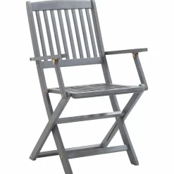MAISON EXCLUSIVE - Chaises pliables d'extérieur lot de 2 et coussins bois d'acacia