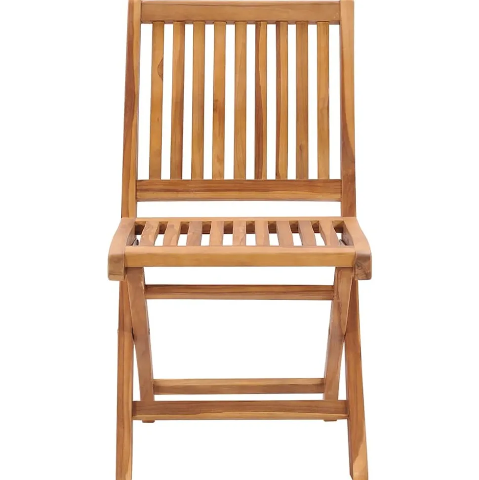 MAISON EXCLUSIVE - Chaises pliables de jardin avec coussins lot de 8 teck solide
