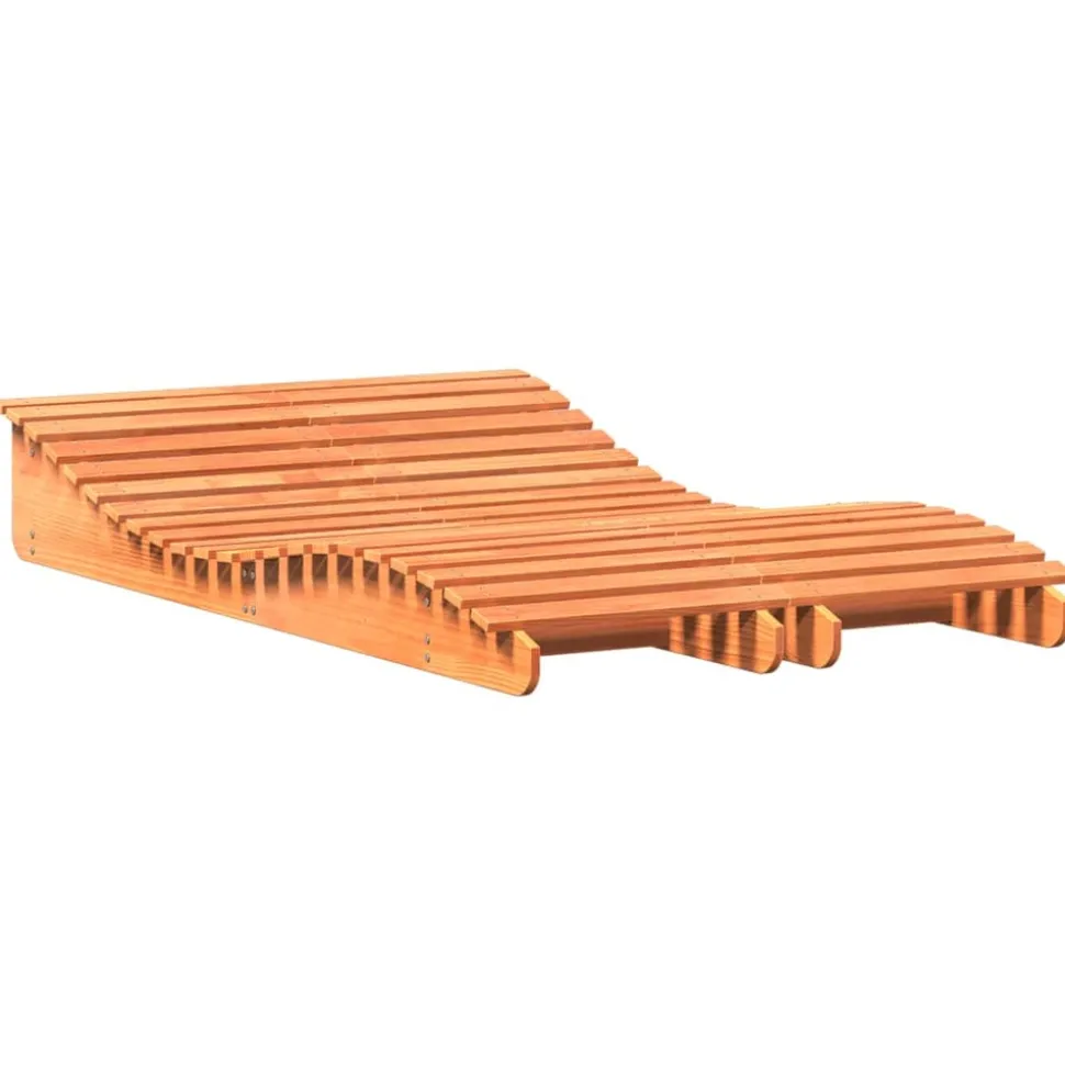 MAISON EXCLUSIVE - Chaises longues lot de 2 cire marron bois massif de pin