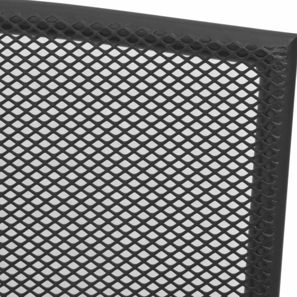 MAISON EXCLUSIVE - Chaises d'extérieur lot de 4 design maillé anthracite acier