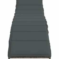 MAISON EXCLUSIVE - Chaises longues lot de 2 avec coussins gris résine tressée