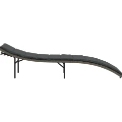 MAISON EXCLUSIVE - Chaises longues lot de 2 avec coussins gris résine tressée