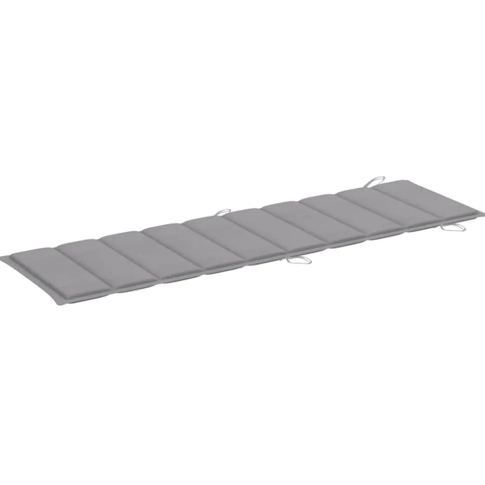 MAISON EXCLUSIVE - Chaises longues lot de 2 avec table et coussins acacia solide