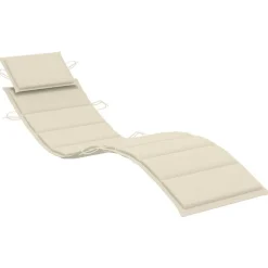 MAISON EXCLUSIVE - Chaises longues lot de 2 avec table et coussins acacia solide