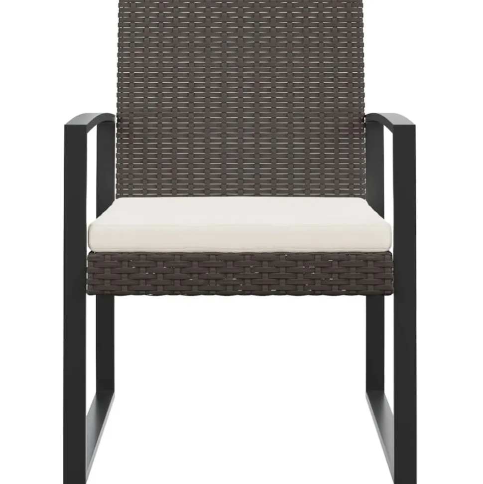 MAISON EXCLUSIVE - Chaises à manger de jardin lot de 2 noir rotin pp