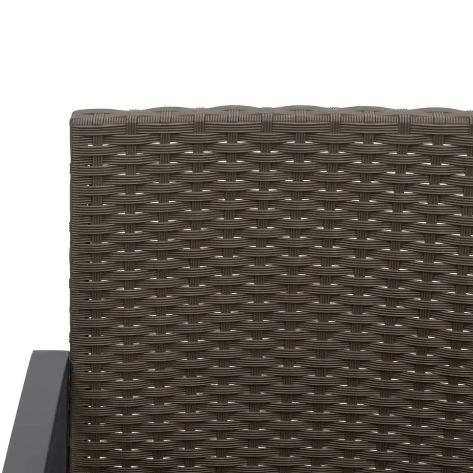 MAISON EXCLUSIVE - Chaises à manger de jardin lot de 2 noir rotin pp