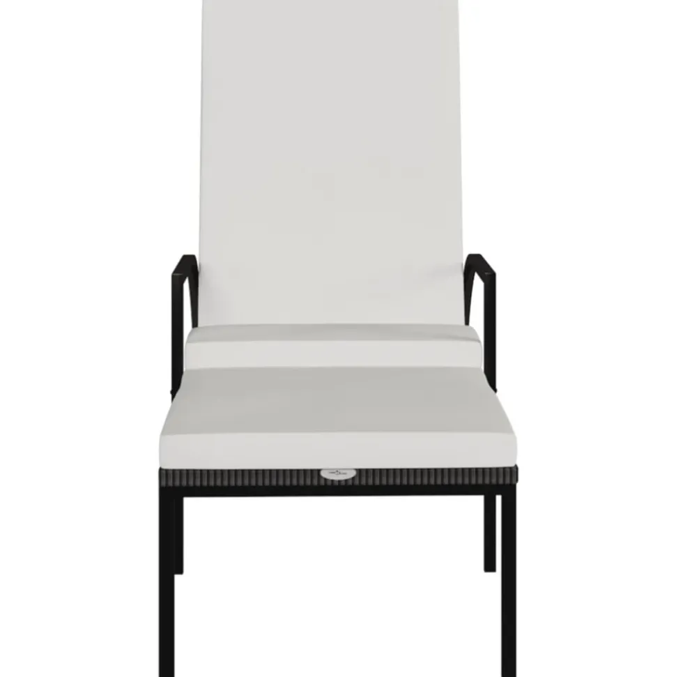MAISON EXCLUSIVE - Chaises longues avec repose-pied 2 pcs résine tressée marron