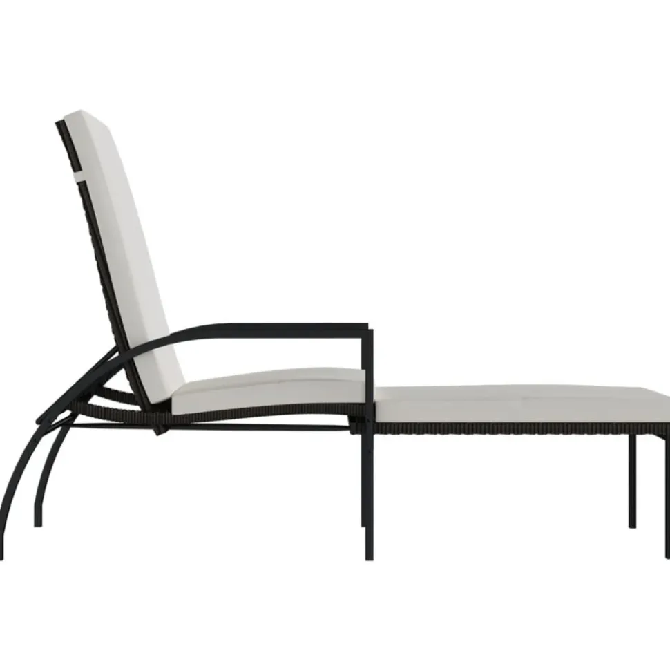 MAISON EXCLUSIVE - Chaises longues avec repose-pied 2 pcs résine tressée marron
