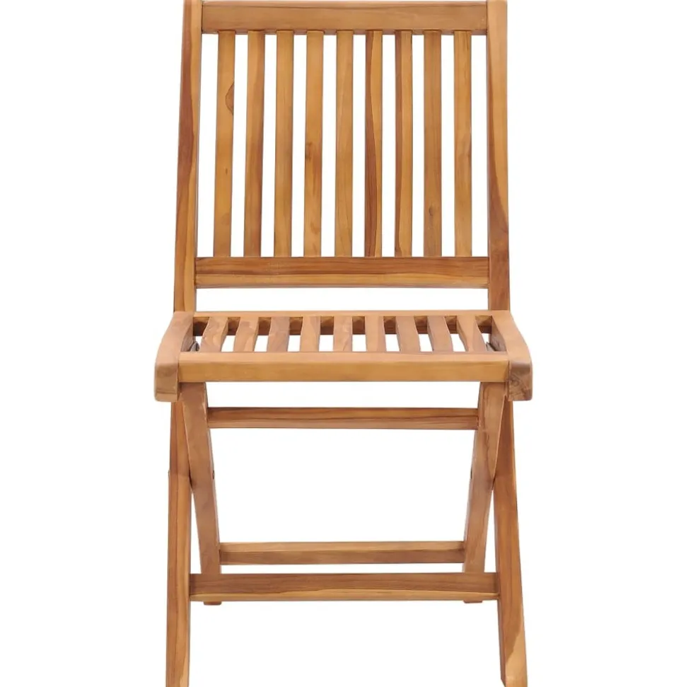 MAISON EXCLUSIVE - Chaises pliables de jardin avec coussins lot de 8 teck solide