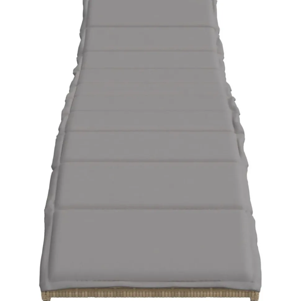 MAISON EXCLUSIVE - Chaises longues lot de 2 avec coussins beige résine tressée