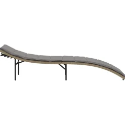 MAISON EXCLUSIVE - Chaises longues lot de 2 avec coussins beige résine tressée