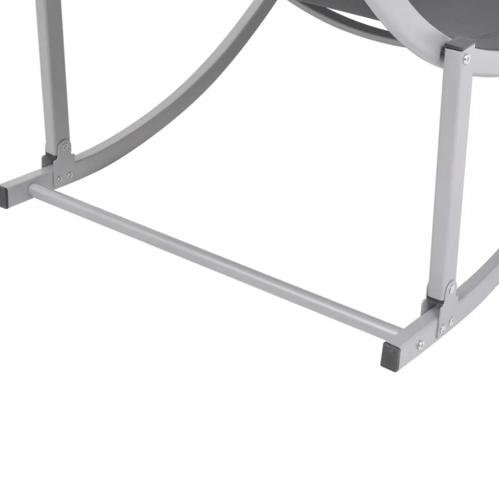 MAISON EXCLUSIVE - Chaises longues lot de 2 noir et gris