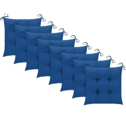 MAISON EXCLUSIVE - Chaises de jardin empilables avec coussins lot de 8 teck solide