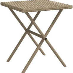MAISON EXCLUSIVE - Chaises longues lot de 2 avec table beige résine tressée