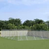 MAISON EXCLUSIVE - Chenil d'extérieur pour chiens argenté 8x12x2 m acier galvanisé