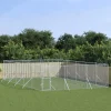 MAISON EXCLUSIVE - Chenil d'extérieur pour chiens argenté 6x10x2 m acier galvanisé