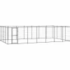 MAISON EXCLUSIVE - Chenil d'extérieur pour chiens acier 33,88 m²