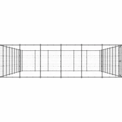 MAISON EXCLUSIVE - Chenil d'extérieur pour chiens acier 65,34 m²