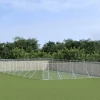 MAISON EXCLUSIVE - Chenil d'extérieur pour chiens argenté 8x16x2 m acier galvanisé