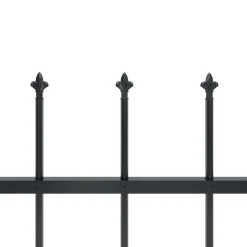 MAISON EXCLUSIVE - Clôture de jardin avec dessus en forme de lance en acier 1248 x 100 cm noir